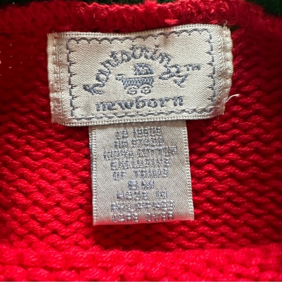 Vintage Hartstrings NEW Christmas SANTA Knit Sweater Outfit Newborn 6-9 Months - Picture 4 of 14